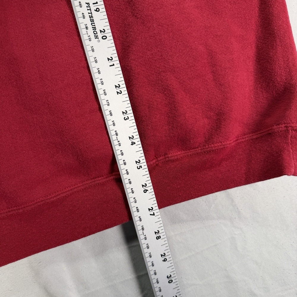 Vintage Russell Athletic Crewneck Sweatshirt Mens Large Red Thick Cotton Fleece - Picture 8 of 9